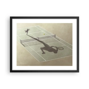 Poster in einem schwarzem Rahmen - Überwinde dich selbst - 50x40 cm