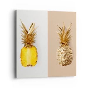 Bild auf Leinwand - Leinwandbild - Ananas für uns - 40x40 cm