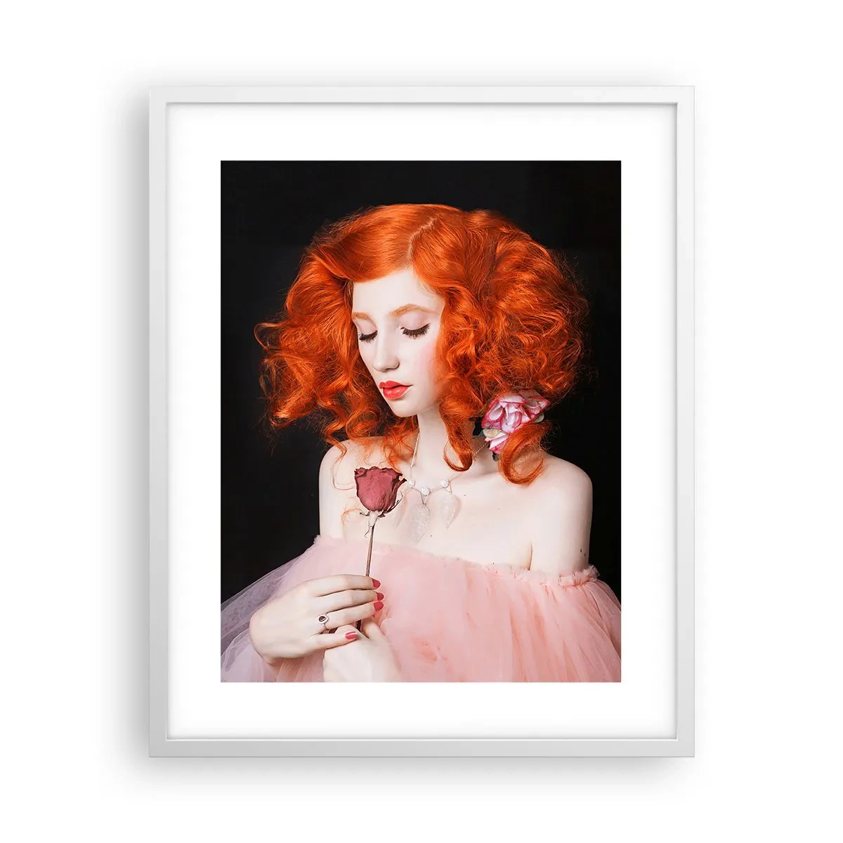 Poster in einem weißen Rahmen - Im barocken Stil - 40x50 cm