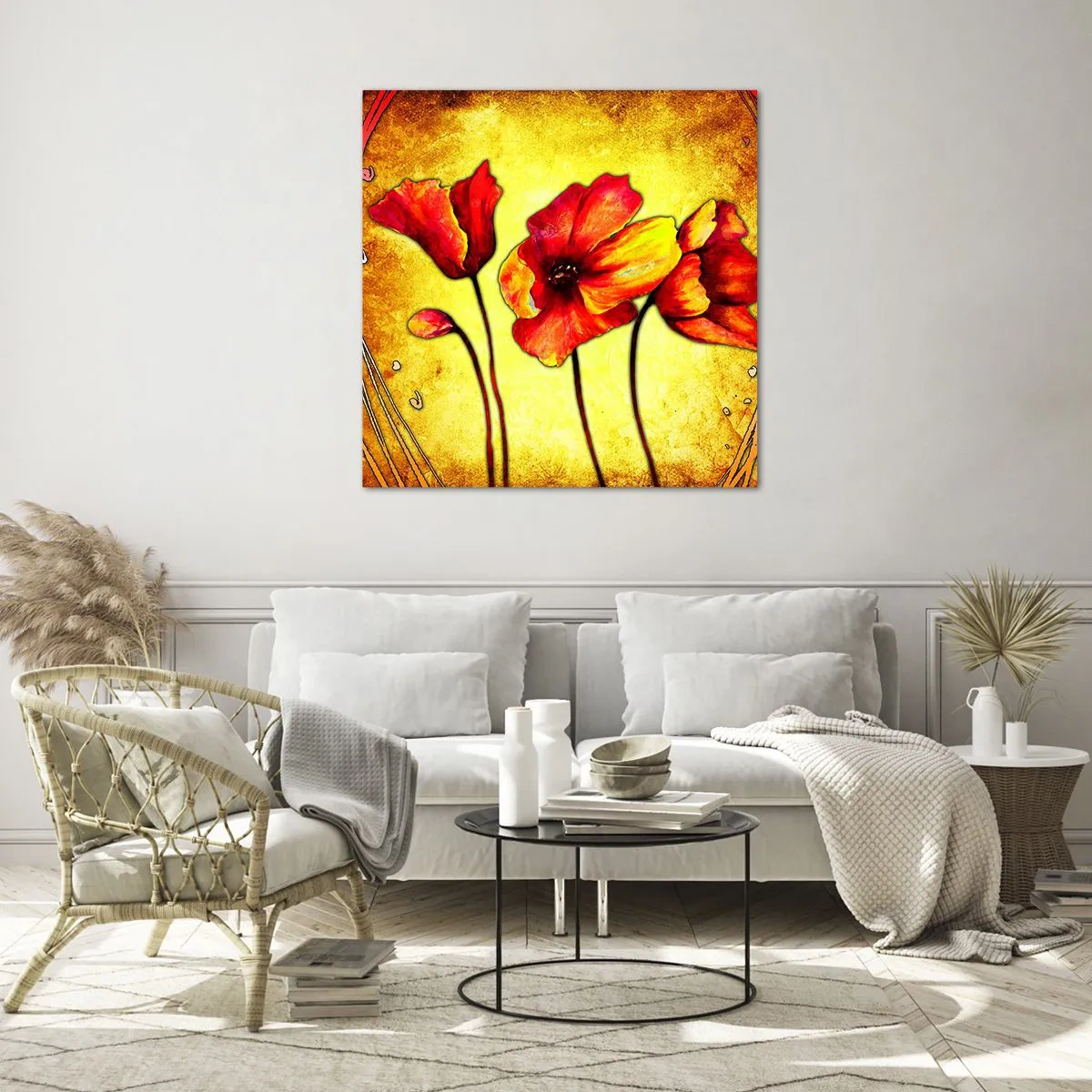 Glasbild - Bild auf glas - In Jugendstil-Dekorationen - 60x60 cm