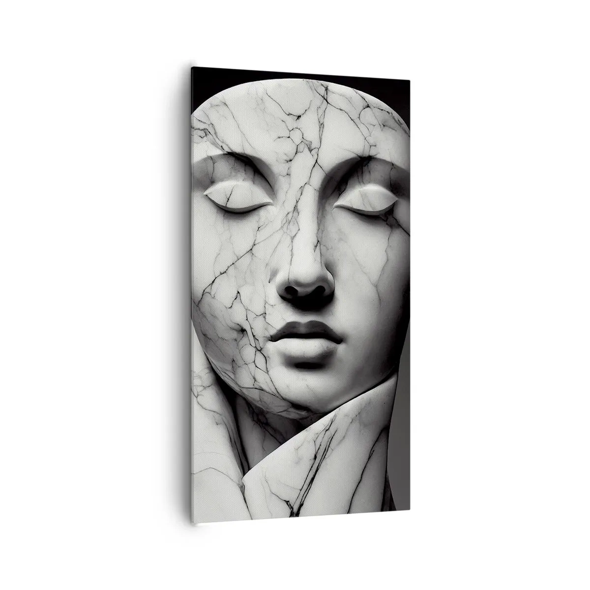 Bild auf Leinwand - Leinwandbild - Marmorformen - 65x120 cm