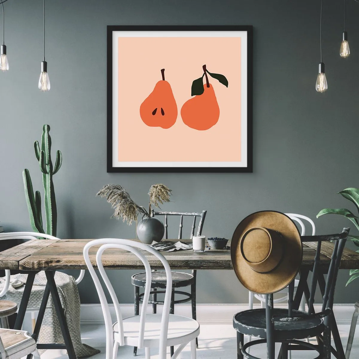 Poster in einem schwarzem Rahmen - Pure Süße - 50x50 cm