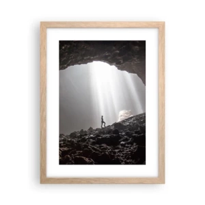 Poster in einem Rahmen aus heller Eiche - Die leuchtende Grotte - 30x40 cm