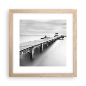 Poster in einem Rahmen aus heller Eiche - In die Ferne - 30x30 cm