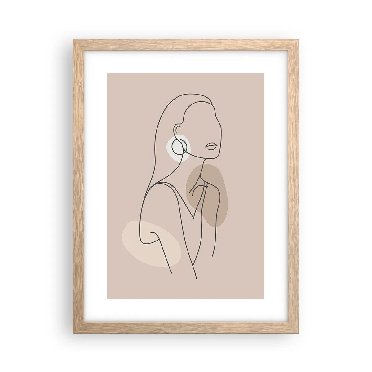 Poster in einem Rahmen aus heller Eiche - Mädchenhafte Ikone - 30x40 cm