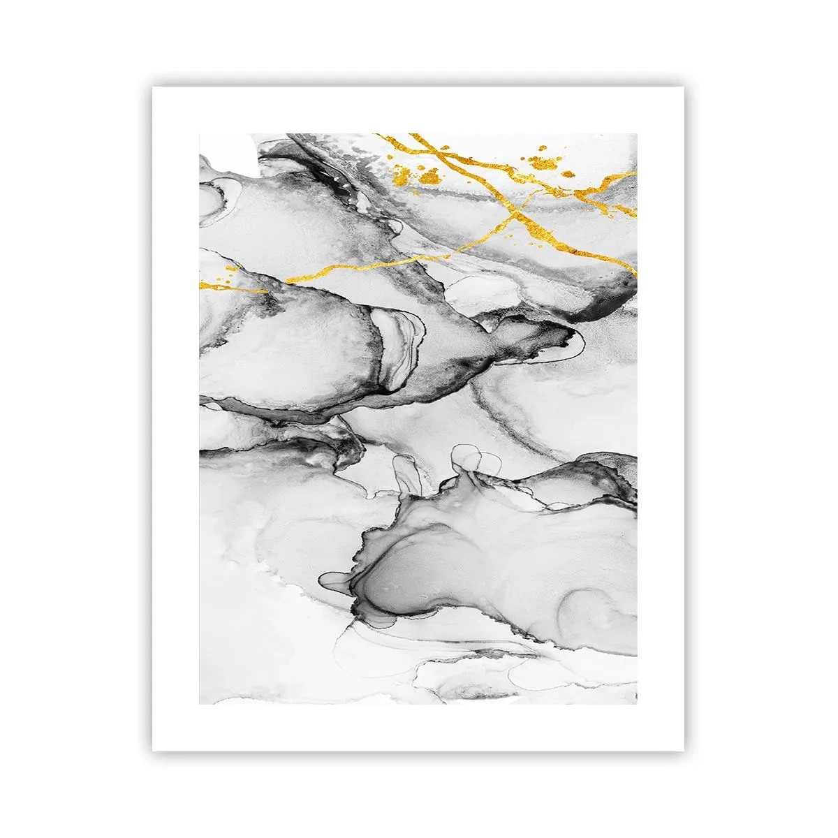 Poster - Komposition mit Goldmotiv - 40x50 cm