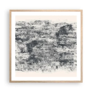 Poster in einem Rahmen aus heller Eiche - Nebelige Komposition - 60x60 cm