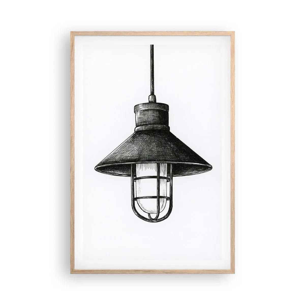 Poster in einem Rahmen aus heller Eiche - Wie vor Jahren… - 61x91 cm