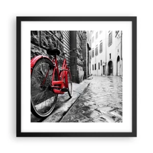 Poster in einem schwarzem Rahmen - Wahre Schönheit wird nicht alt - 40x40 cm