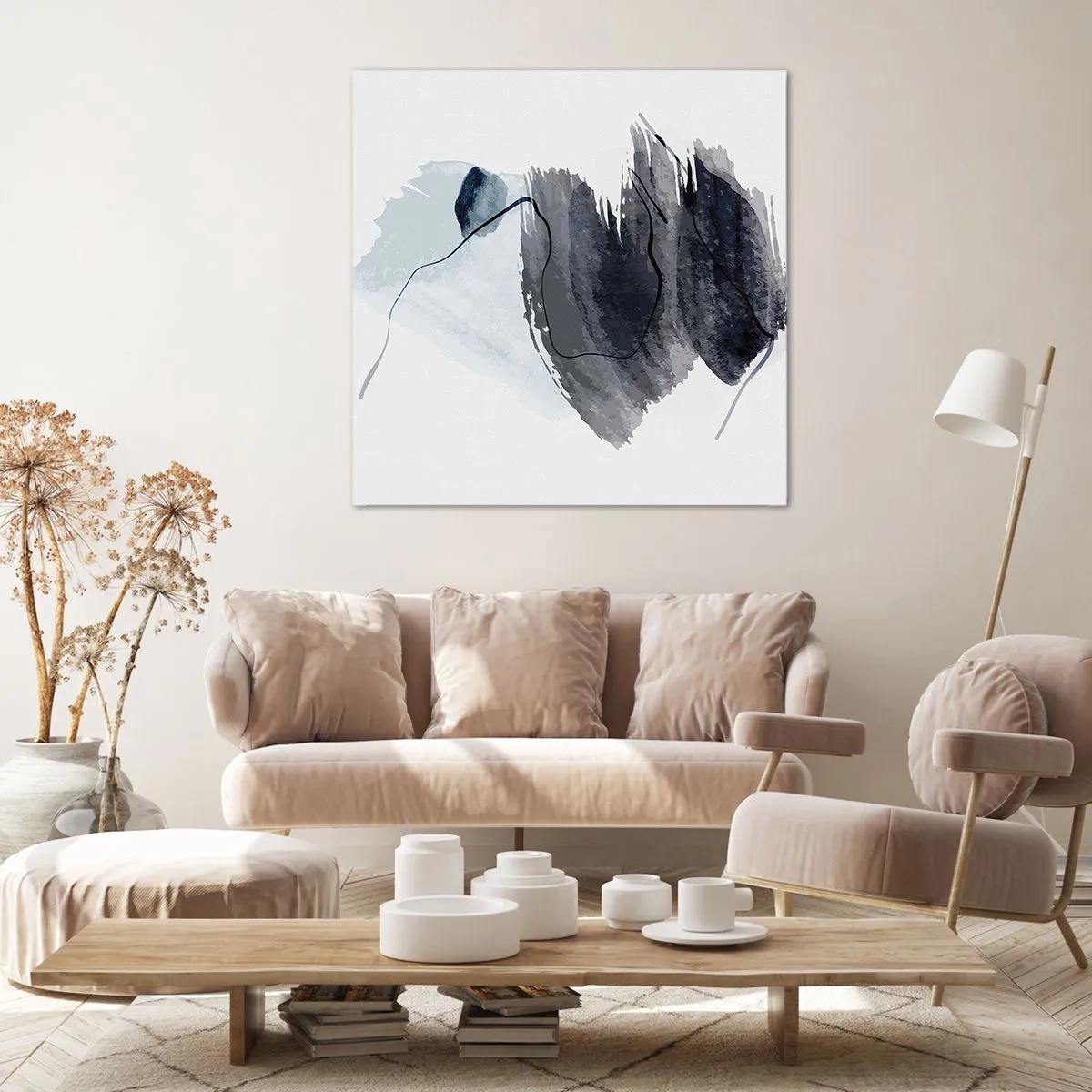 Bild auf Leinwand - Leinwandbild - Intensität und Bewegung - 40x40 cm