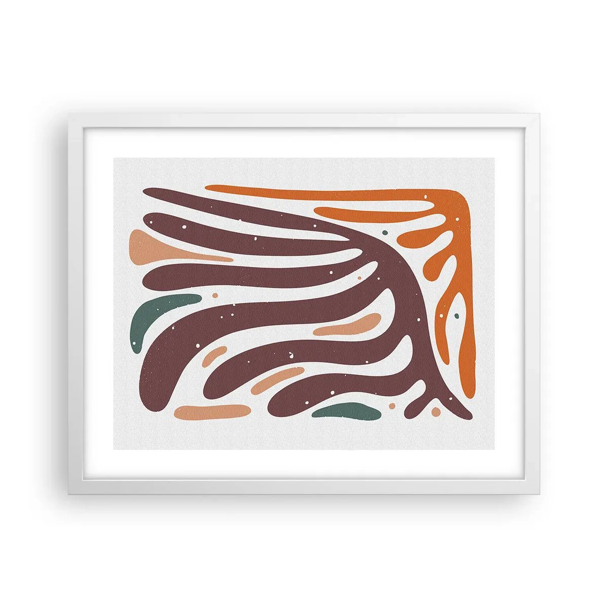 Poster in einem weißen Rahmen - Strahlende organische Komposition - 50x40 cm