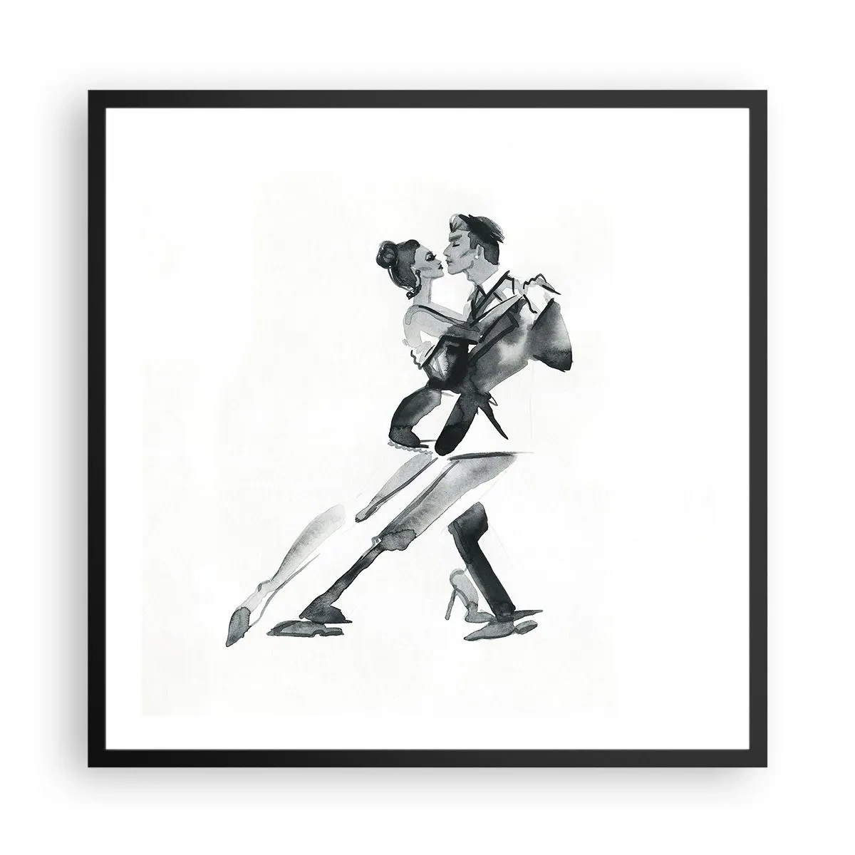 Poster in einem schwarzem Rahmen - In einem Schlag - 60x60 cm