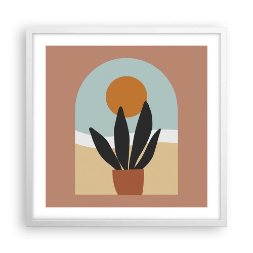 Poster in einem weißen Rahmen - Kleine Freuden - 50x50 cm