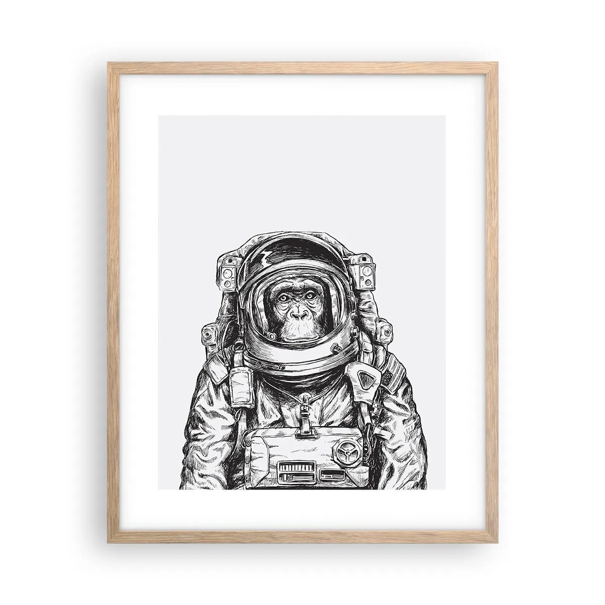 Poster in einem Rahmen aus heller Eiche - Alternative Evolution - 40x50 cm