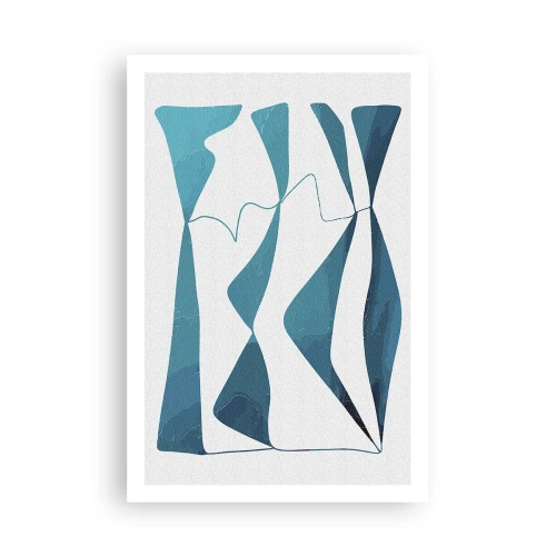 Poster - Abstraktion: türkisfarbene Verbindung - 61x91 cm
