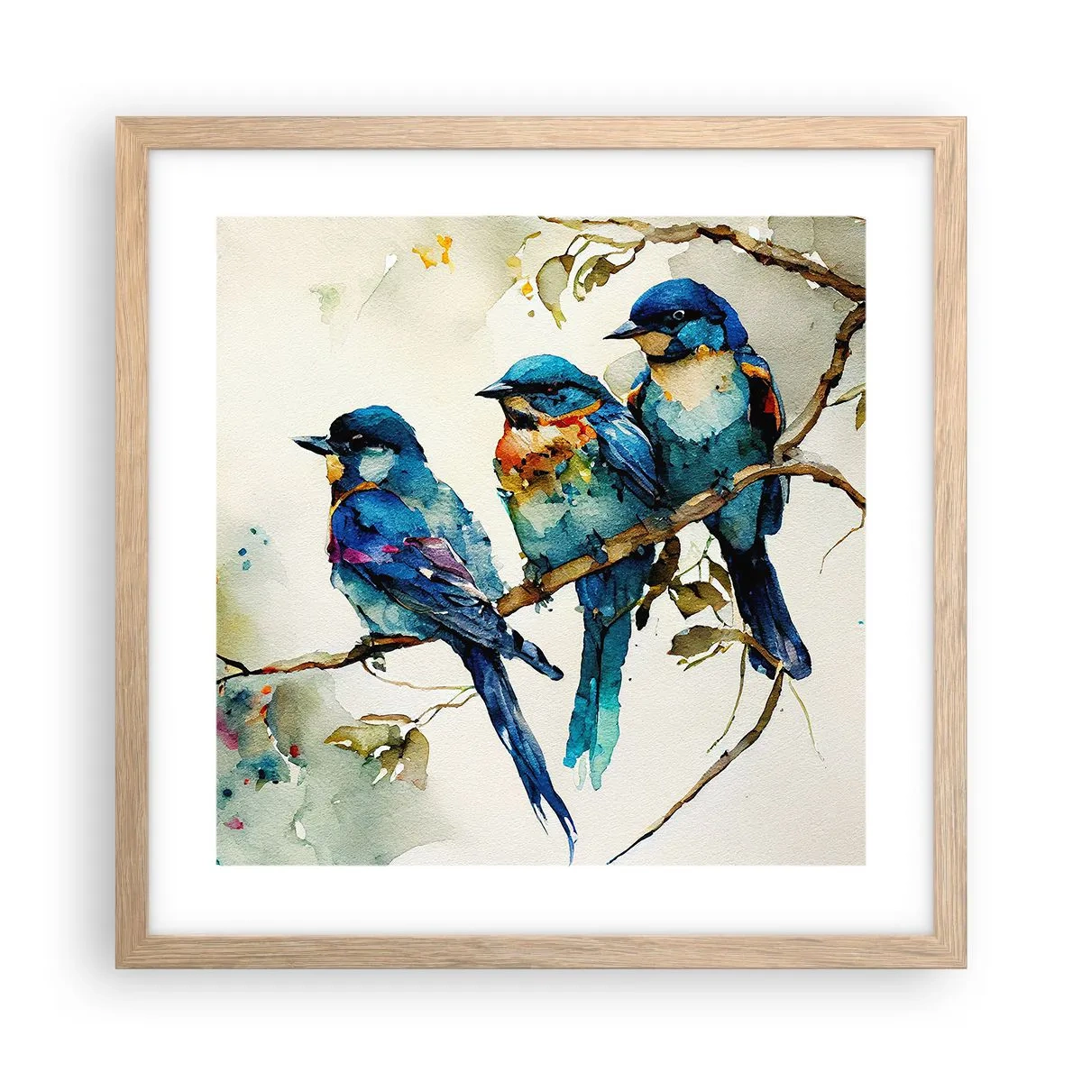 Poster in einem Rahmen aus heller Eiche - War er beleidigt? - 40x40 cm