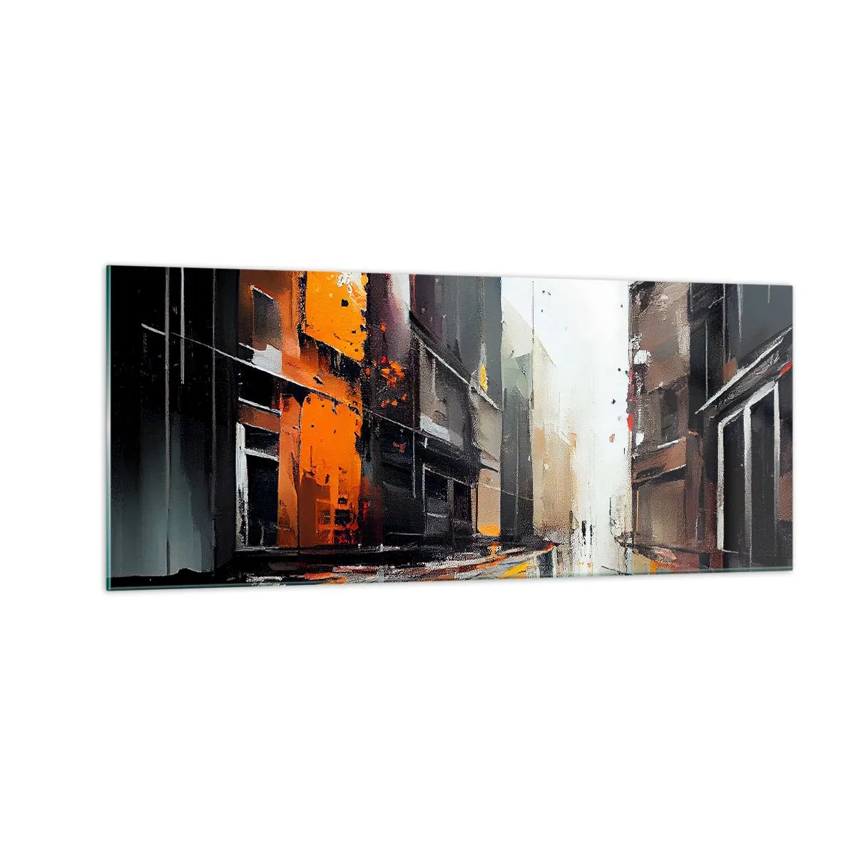 Glasbild - Bild auf glas - Regnerischer Tag - 100x40 cm