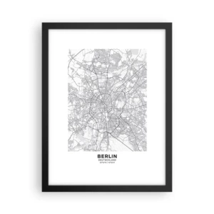 Poster in einem schwarzem Rahmen - Berliner Blume - 30x40 cm