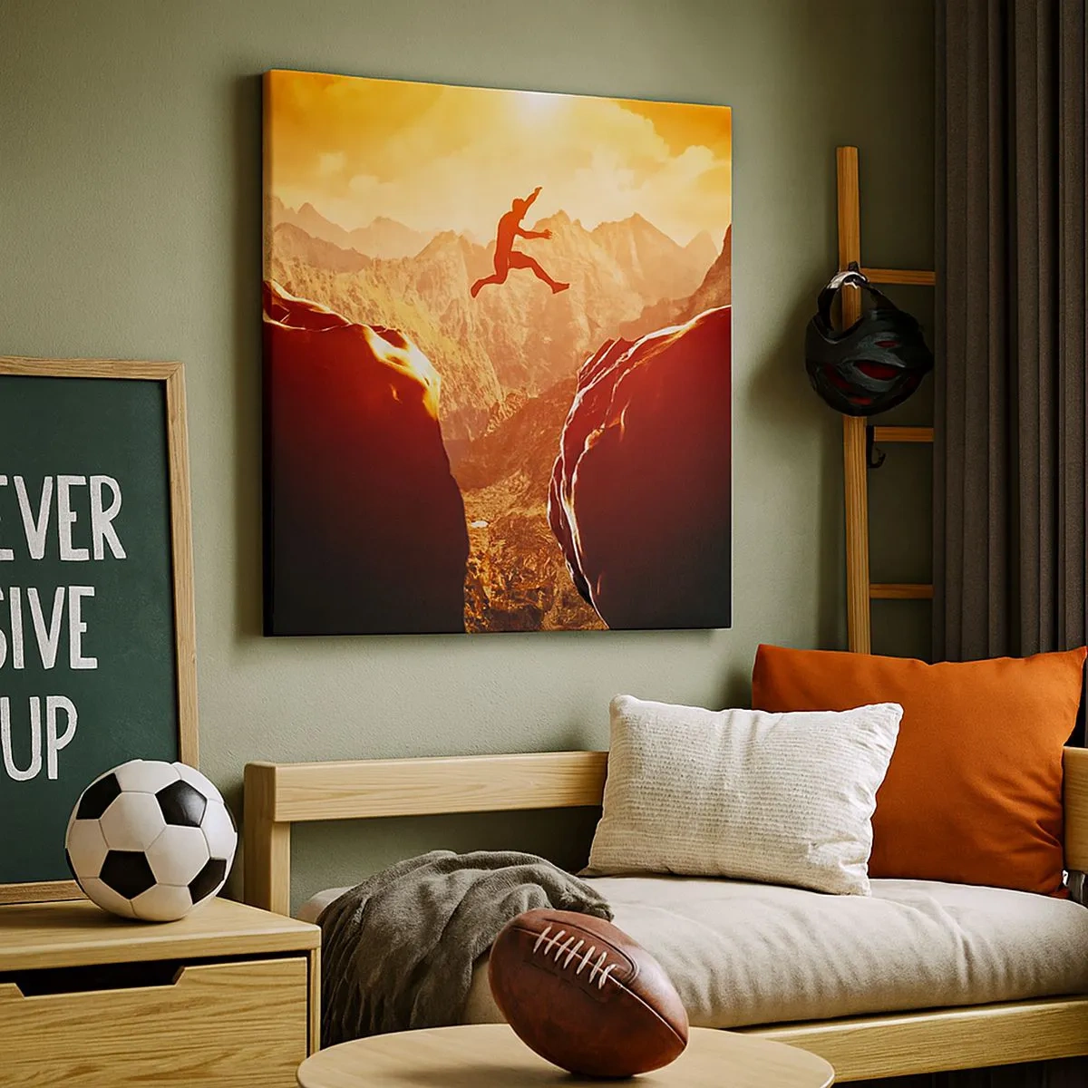 Bild auf Leinwand - Leinwandbild - Grenzen überschreiten - 30x30 cm