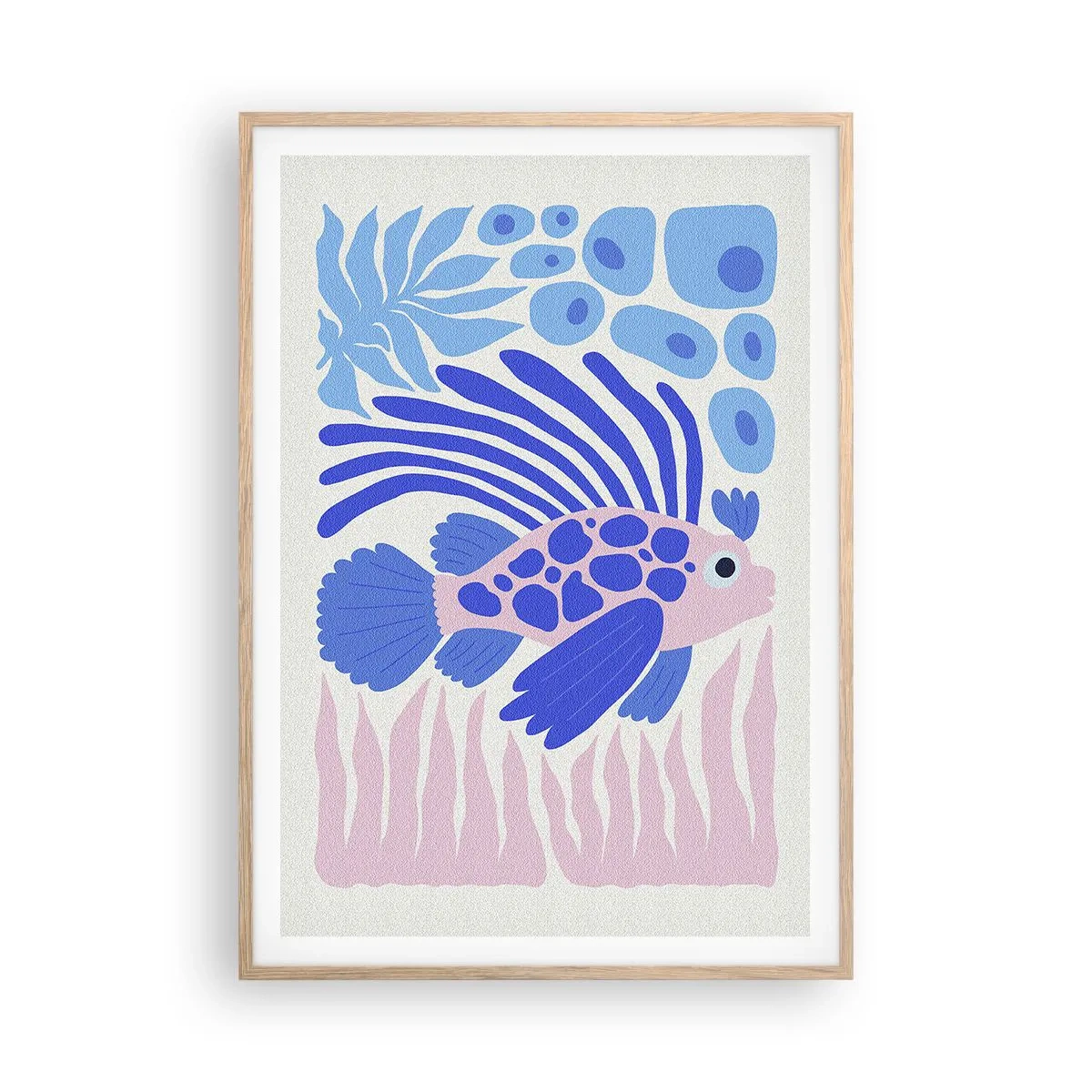 Poster in einem Rahmen aus heller Eiche - In seinem Fahrwasser - 70x100 cm