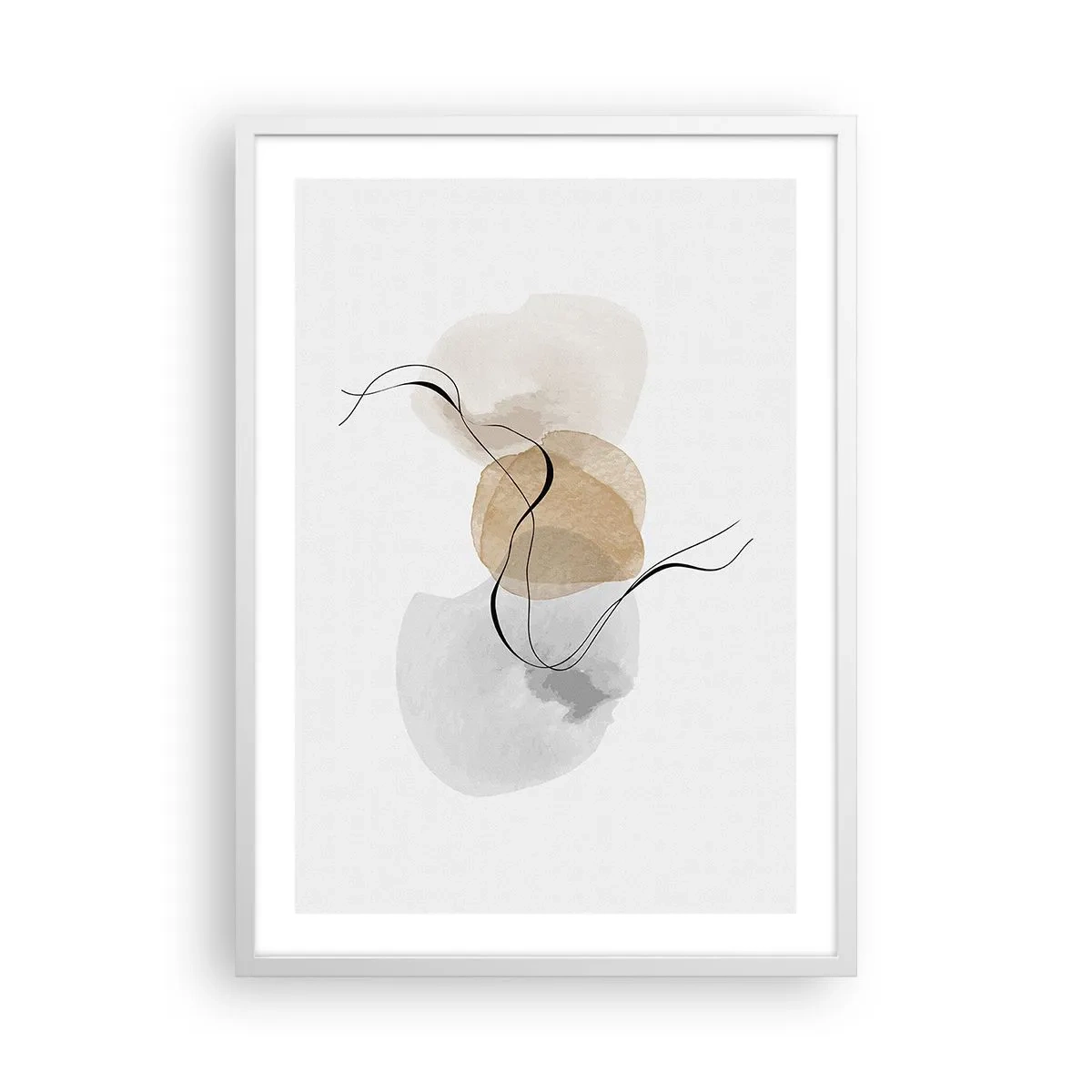 Poster in einem weißen Rahmen - Luftperlen - 50x70 cm