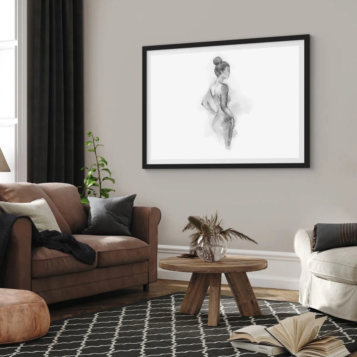 Poster in einem schwarzem Rahmen - Schön wie ein Gemälde - 40x30 cm