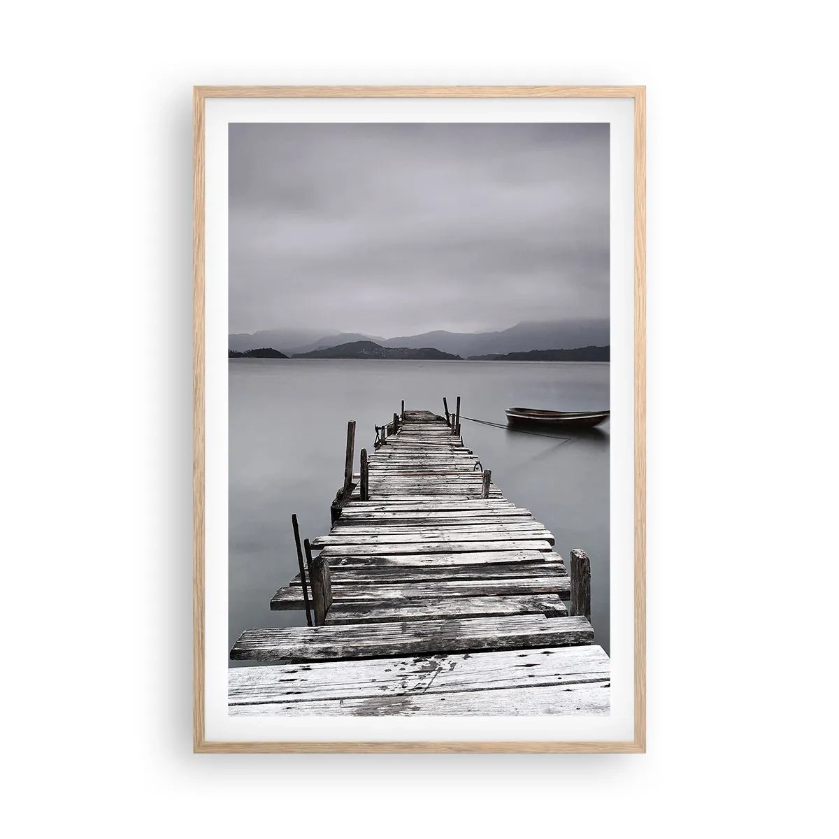 Poster in einem Rahmen aus heller Eiche - Du kannst morgen gehen - 61x91 cm