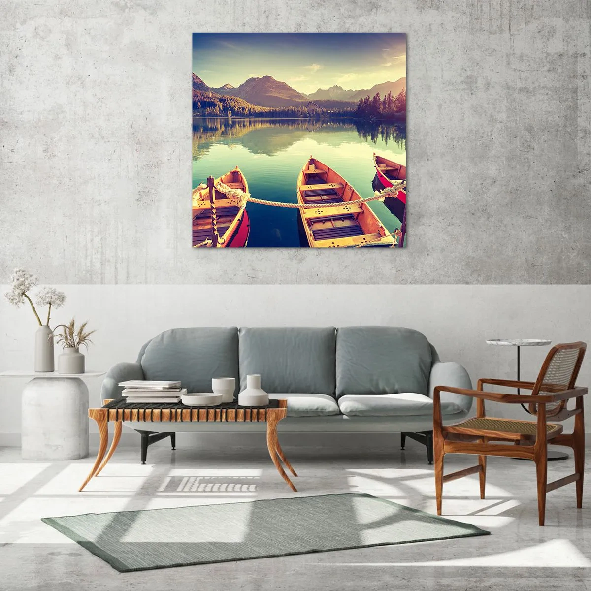 Glasbild - Bild auf glas - Lebe nach ihren Gesetzen - 70x70 cm