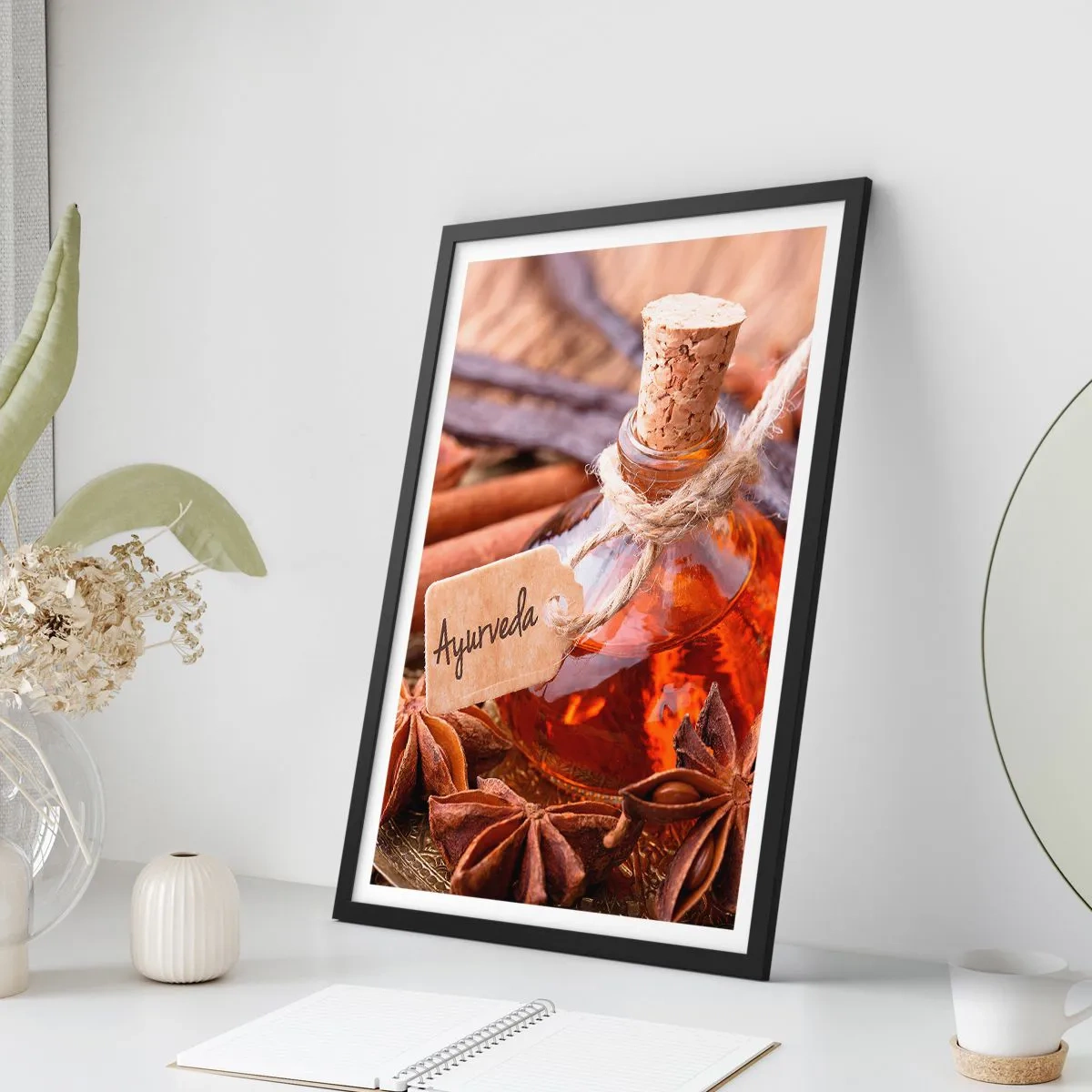 Poster in einem schwarzem Rahmen - Zur Einheit von Körper und Geist - 61x91 cm