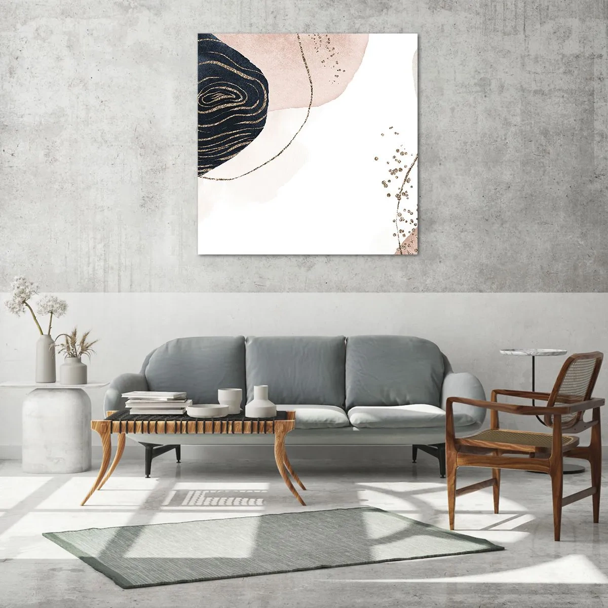 Glasbild - Bild auf glas - Alles fließt - 70x70 cm