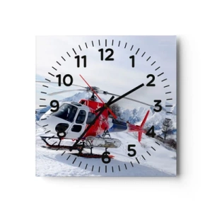 Wanduhr - Glasuhr - Immer bereit - 40x40 cm