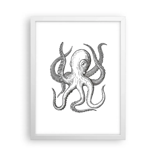 Poster in einem weißen Rahmen - Mit den Wellen tanzen - 30x40 cm