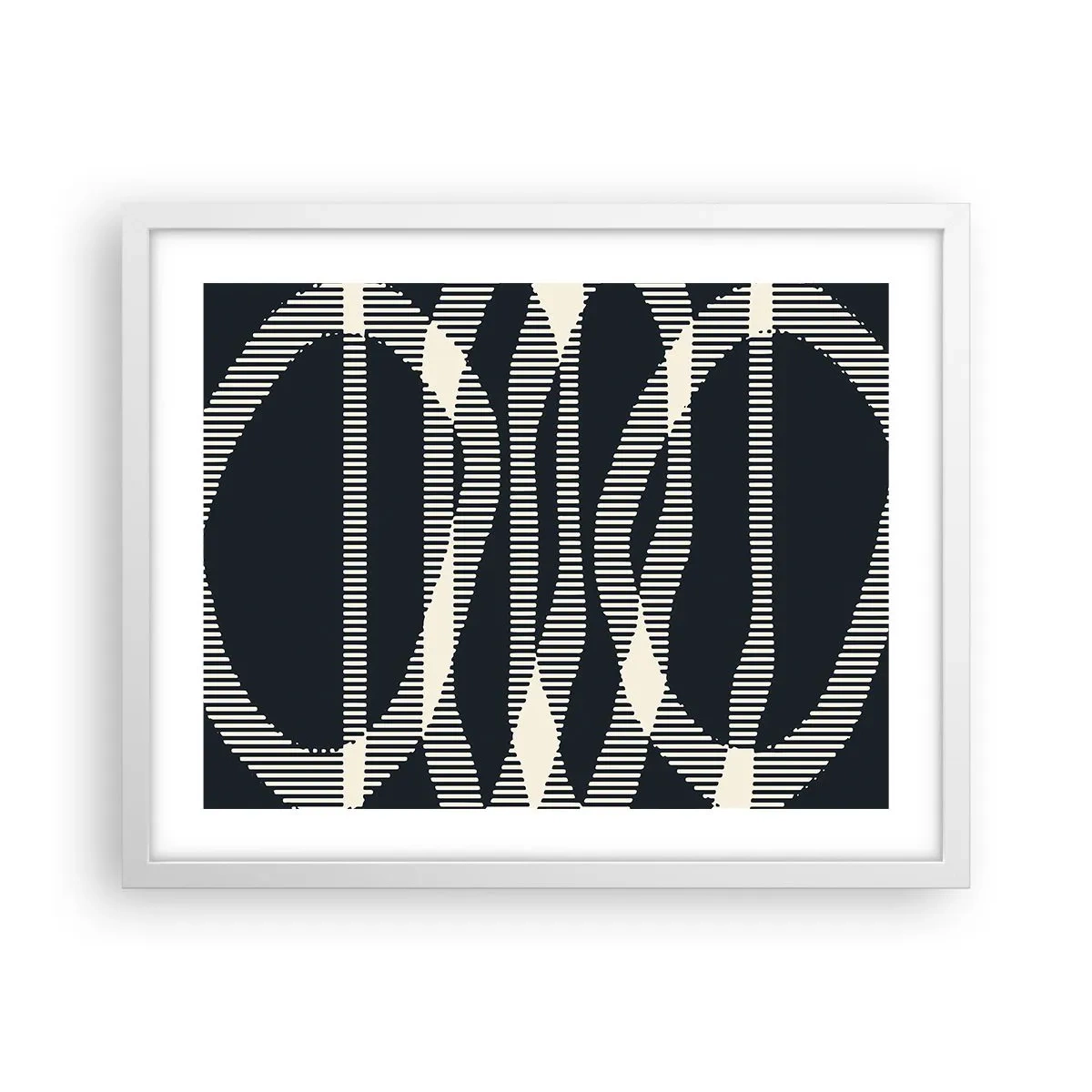 Poster in einem weißen Rahmen - Ein Versuch, die Dunkelheit zu durchbrechen - 50x40 cm