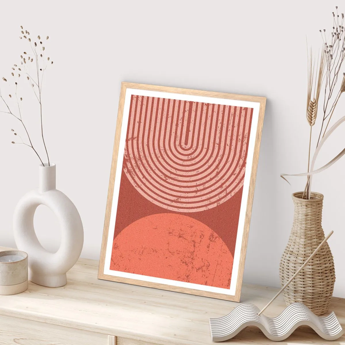 Poster in einem Rahmen aus heller Eiche - Enge Beziehung - 30x40 cm