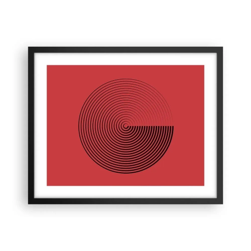 Poster in einem schwarzem Rahmen - Kreisbewegung - 50x40 cm