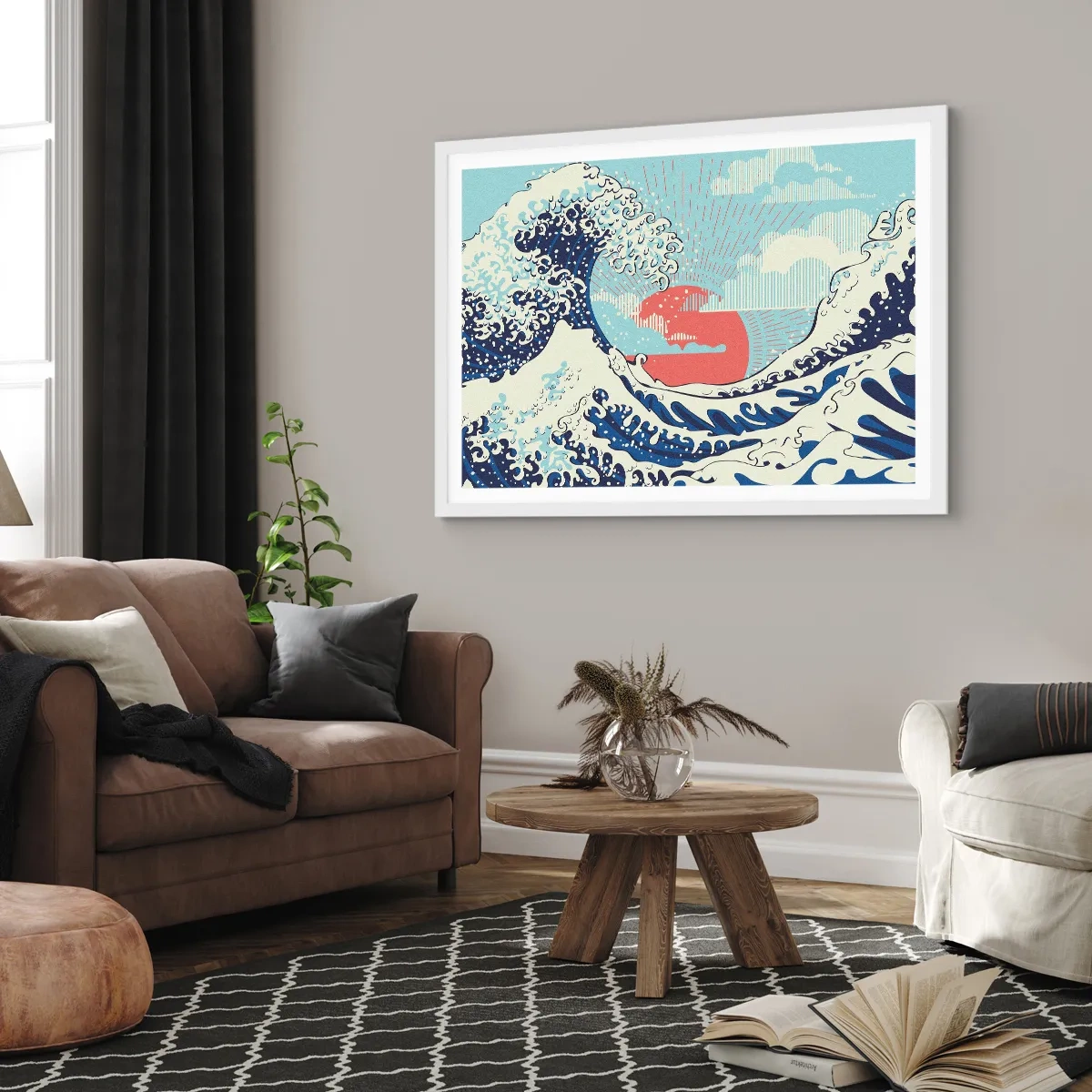 Poster in einem weißen Rahmen - Von japanischer Inspiration - 100x70 cm