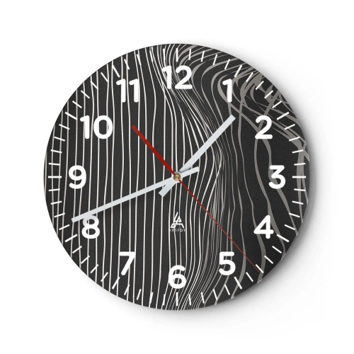 Wanduhr - Glasuhr - Rhythmus und Akzent - 40x40 cm