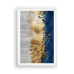 Poster in einem weißen Rahmen - Moderne Komposition mit Glanz - 61x91 cm