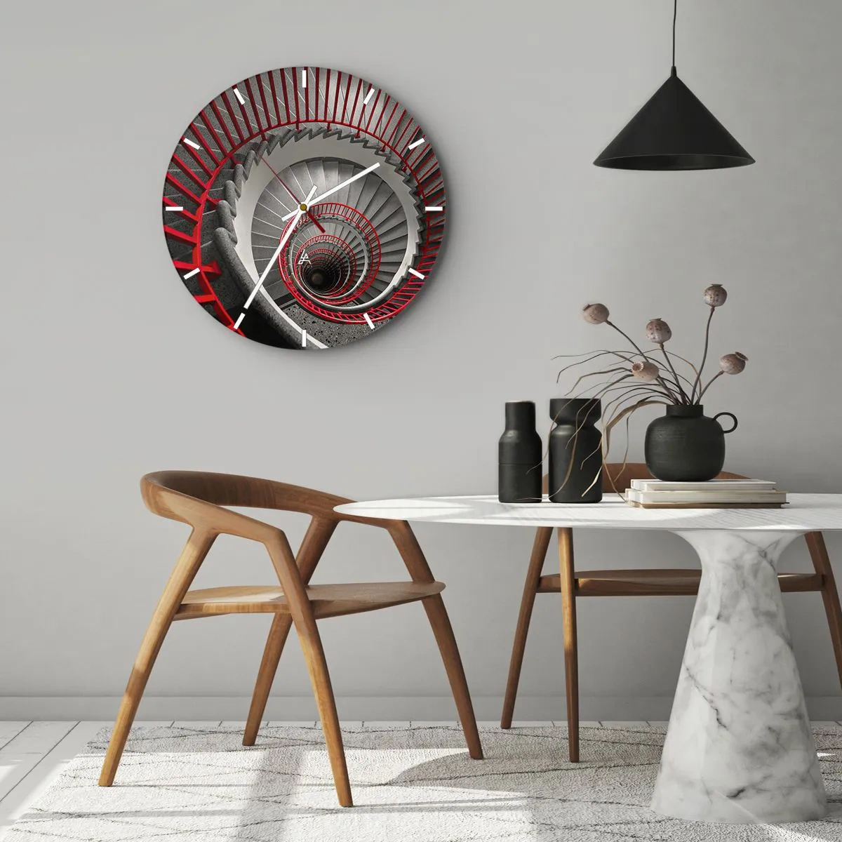 Wanduhr - Glasuhr - Architekturspaß - 40x40 cm