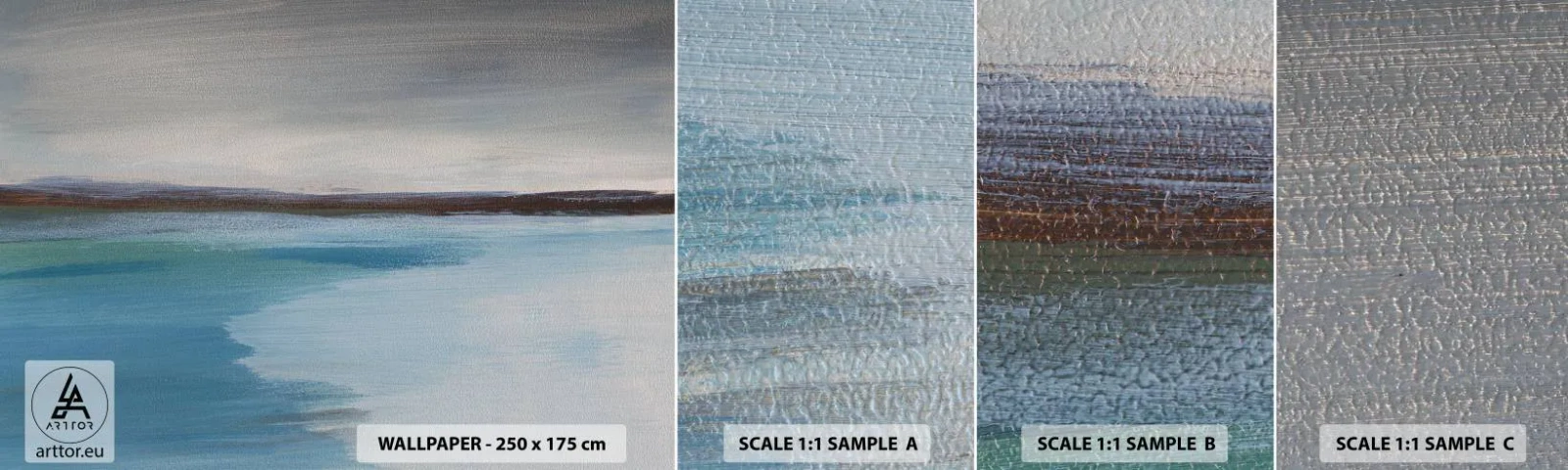Fototapetenmuster Standard Eco - Horizontale Landschaft - Meer, Stück, Strand - 100x30 cm