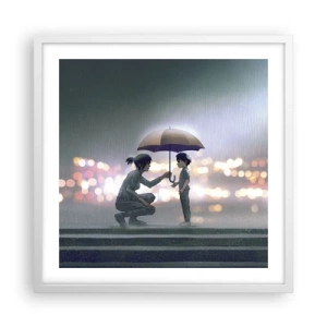 Poster in einem weißen Rahmen - Und jetzt ist alles in Ordnung - 50x50 cm