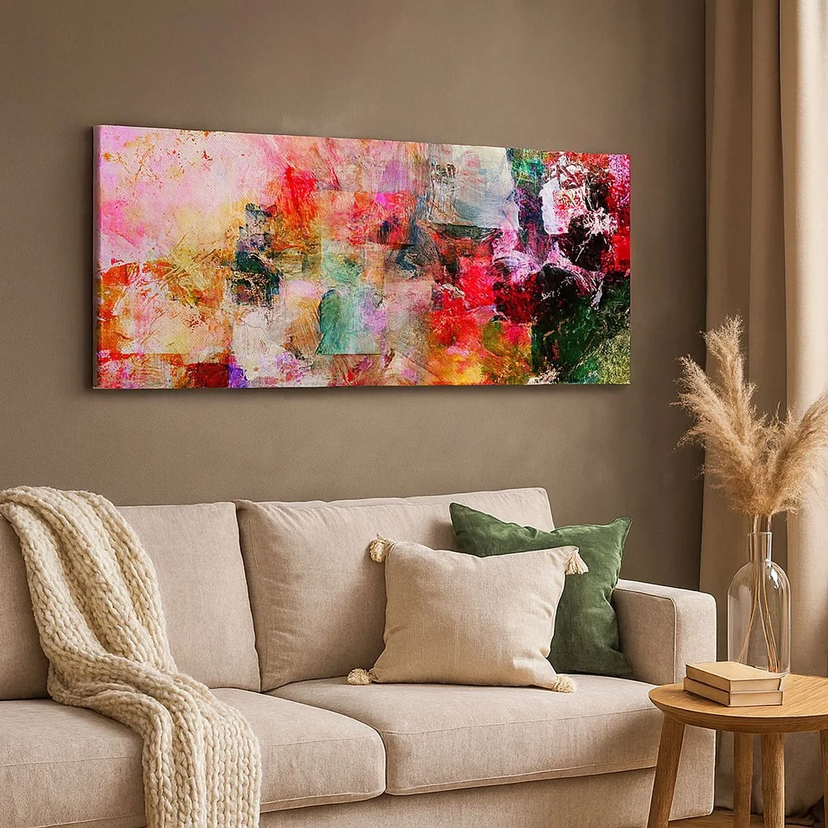 Bild auf Leinwand - Leinwandbild - Eine Reise durch die Rosen - 100x40 cm