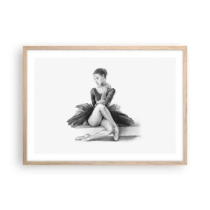 Poster in einem Rahmen aus heller Eiche - Vom Tanz verzaubert - 70x50 cm