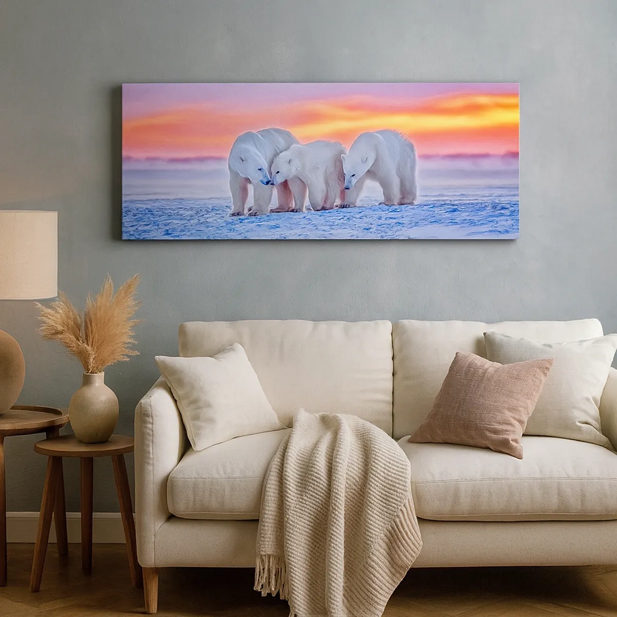 Bild auf Leinwand - Leinwandbild - Familienwärme ist genug - 30x30 cm