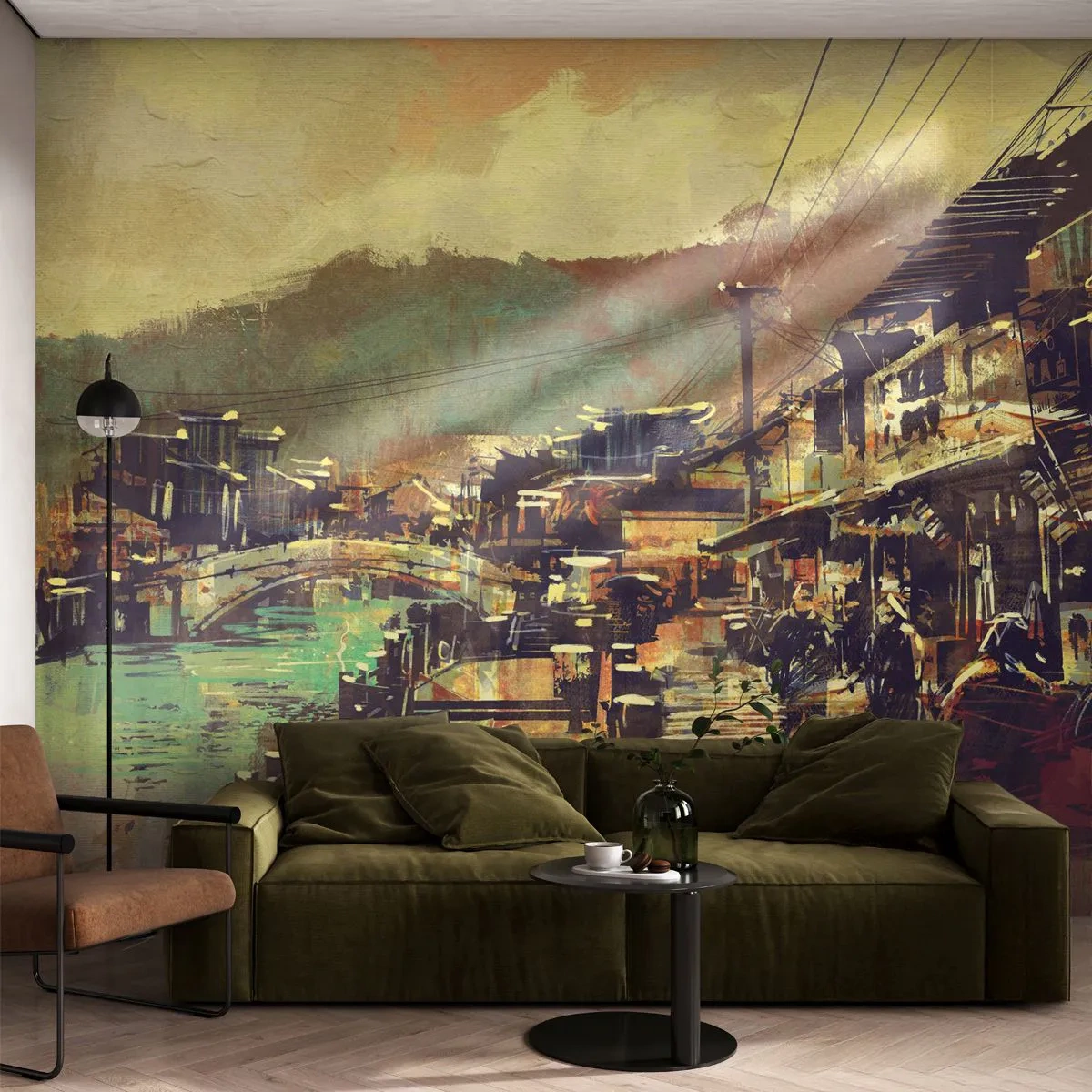 Fototapete Premium Canvas - Das Leben als Reichtum an Grau - Landschaft, China, Die Architektur - 400x280 cm