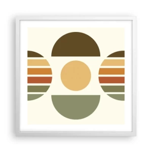 Poster in einem weißen Rahmen - In Erdtönen - 50x50 cm