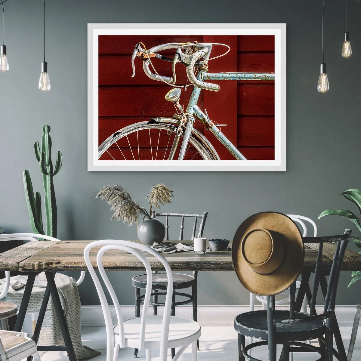 Poster in einem weißen Rahmen - Geschaffen um zu siegen - 40x30 cm