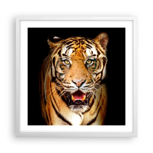 Poster in einem weißen Rahmen - Wild im Herzen - 50x50 cm