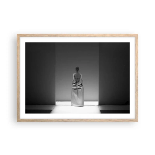 Poster in einem Rahmen aus heller Eiche - Raffinierte Einfachheit - 70x50 cm