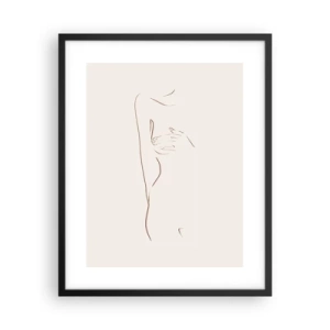 Poster in einem schwarzem Rahmen - Die Form des Verlangens - 40x50 cm